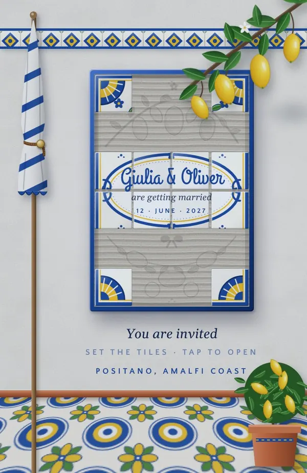 Amalfi Lemons invitation preview