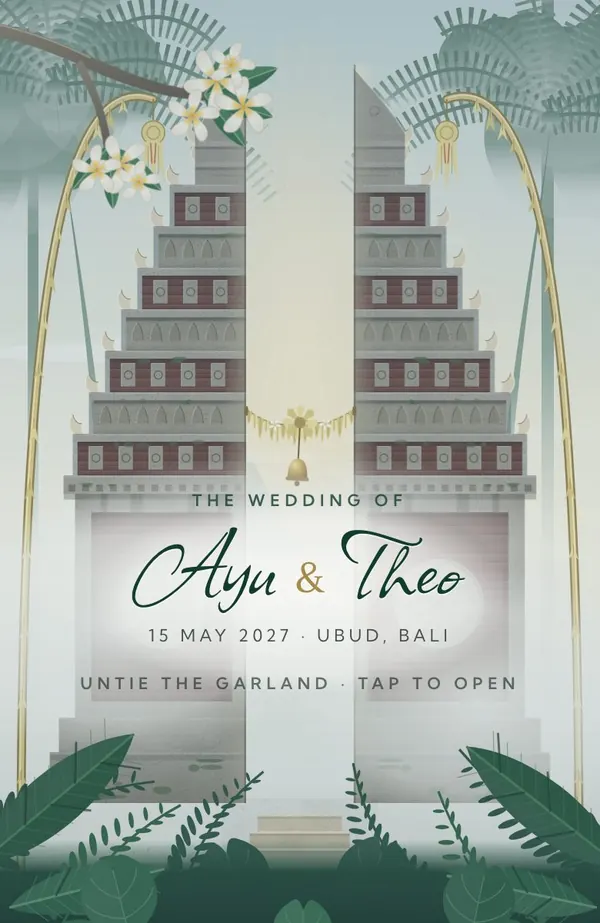 Bali Jungle invitation preview