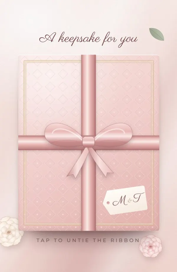 Blush French Chateau invitation preview