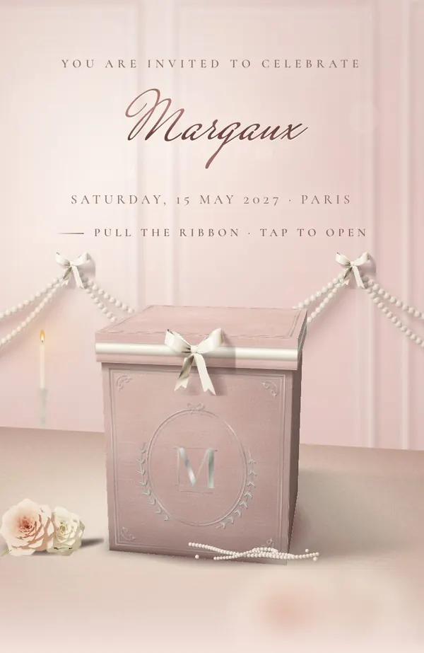 Candlelit Cake invitation preview