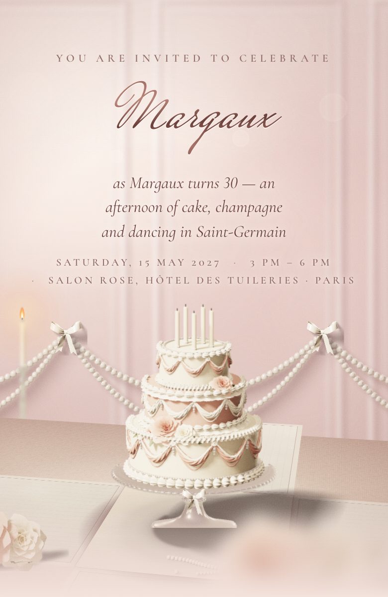 Candlelit Cake invitation preview