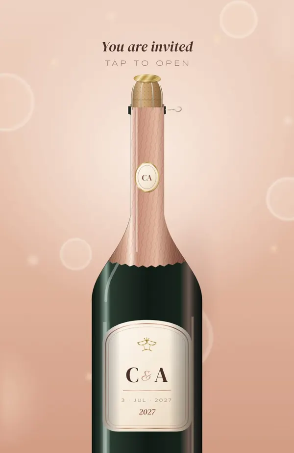Champagne Toast invitation preview