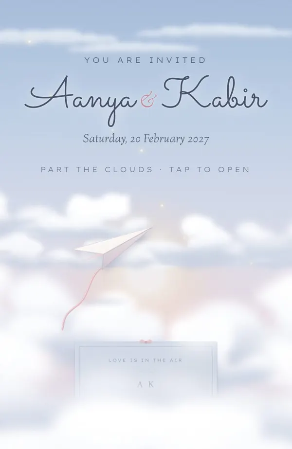 Cloud Nine invitation preview