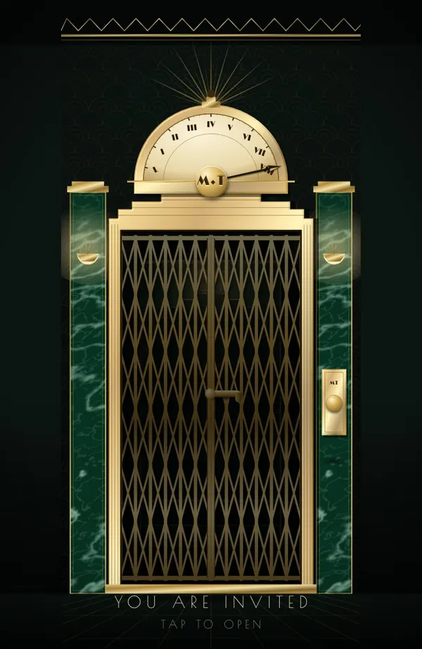 Emerald Gatsby invitation preview