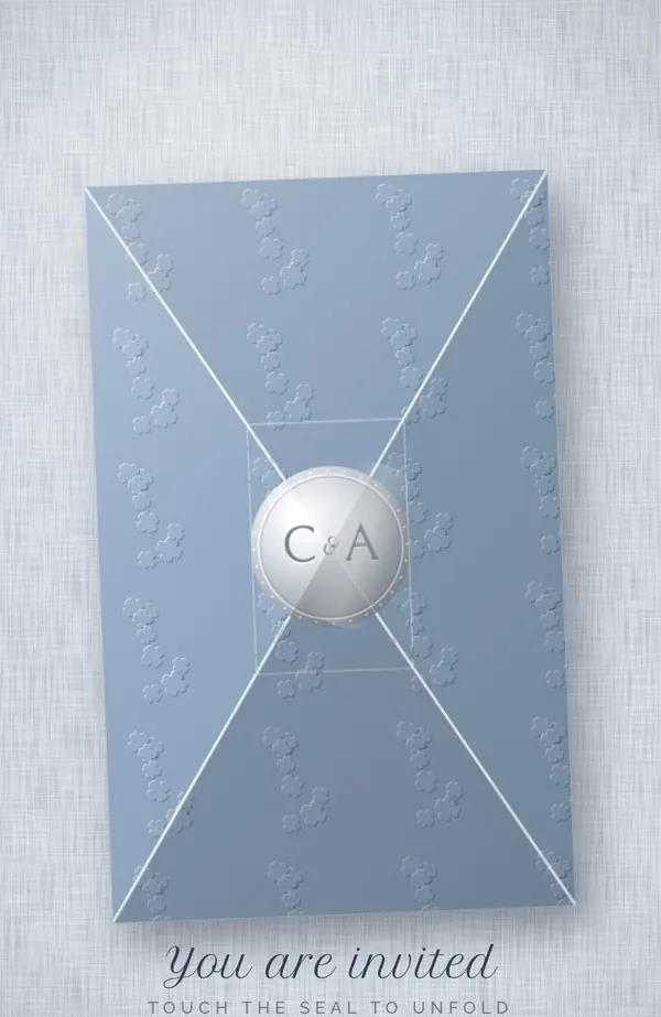 Hydrangea Blue invitation preview