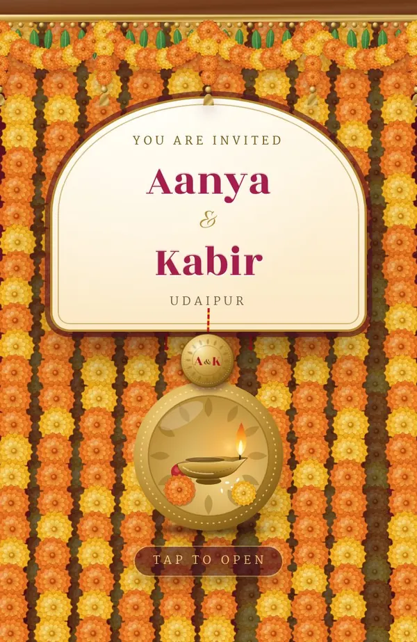 Indian Marigold invitation preview