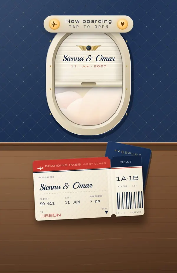 Jet Set invitation preview