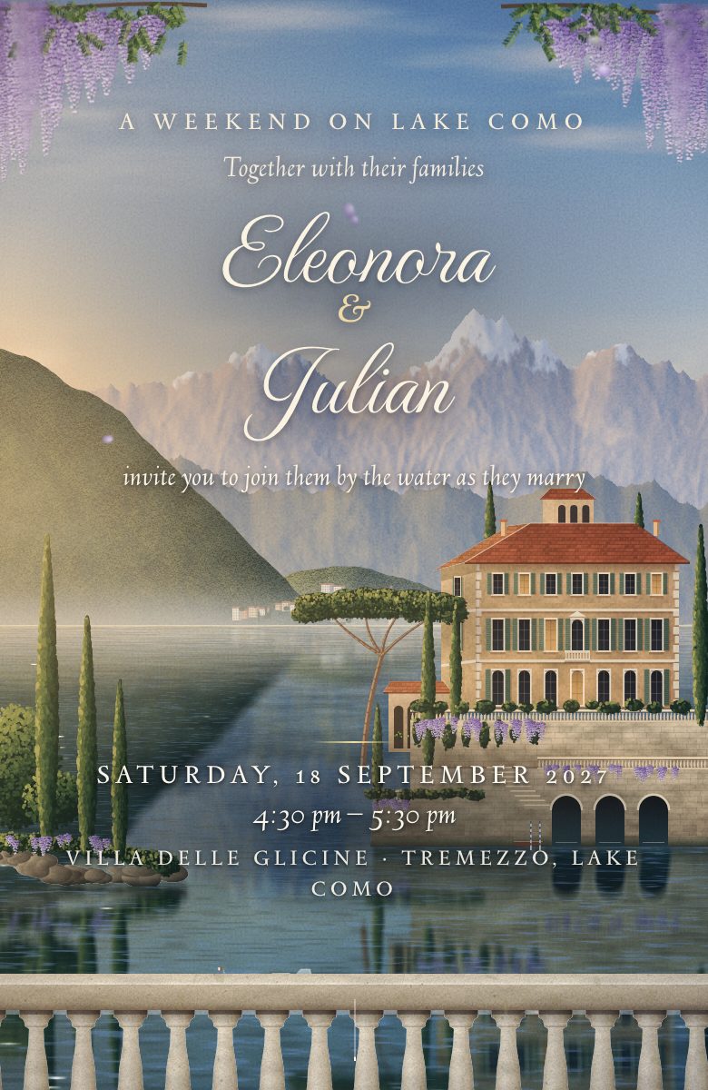 Lake Como invitation preview