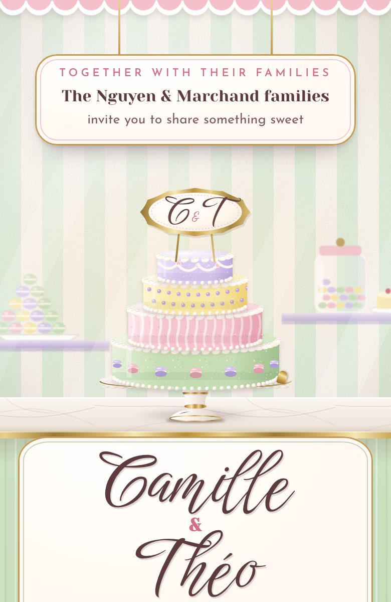 Macaron invitation preview