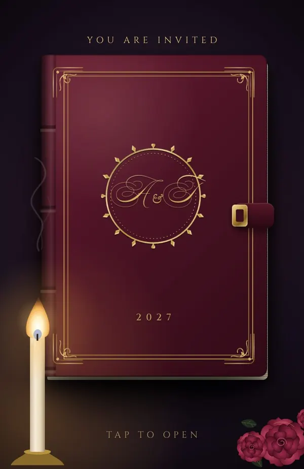 Midnight Romance invitation preview