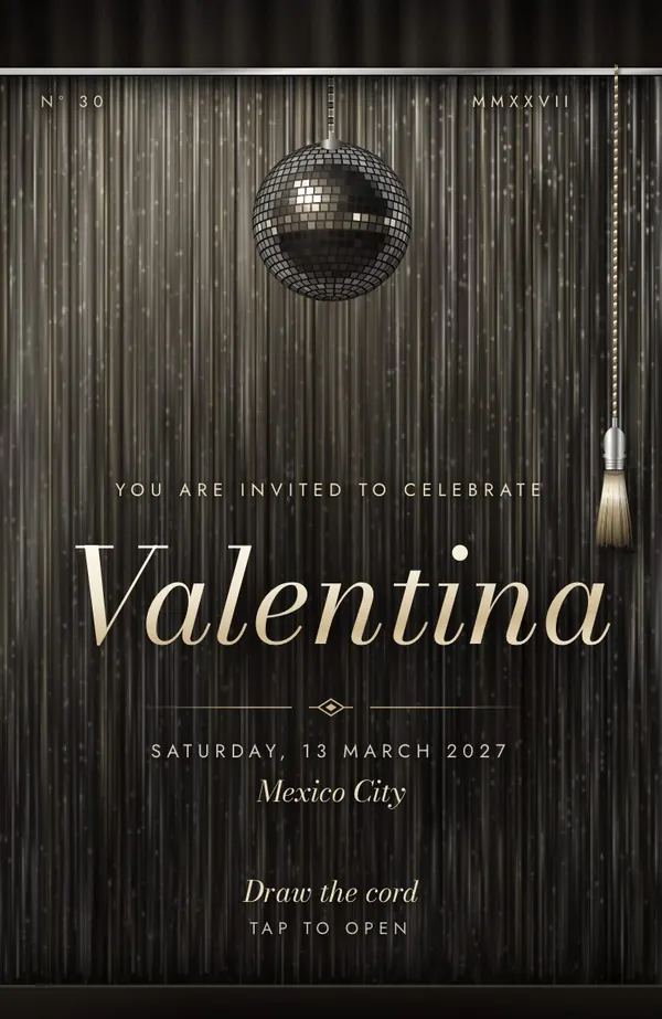 Disco Night invitation preview