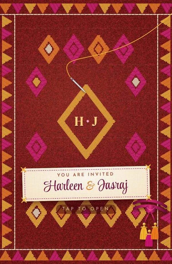 Phulkari invitation preview