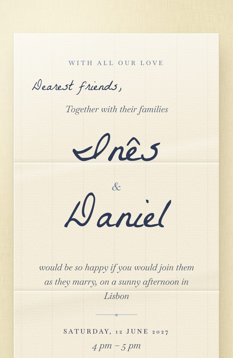 Love Letter invitation preview