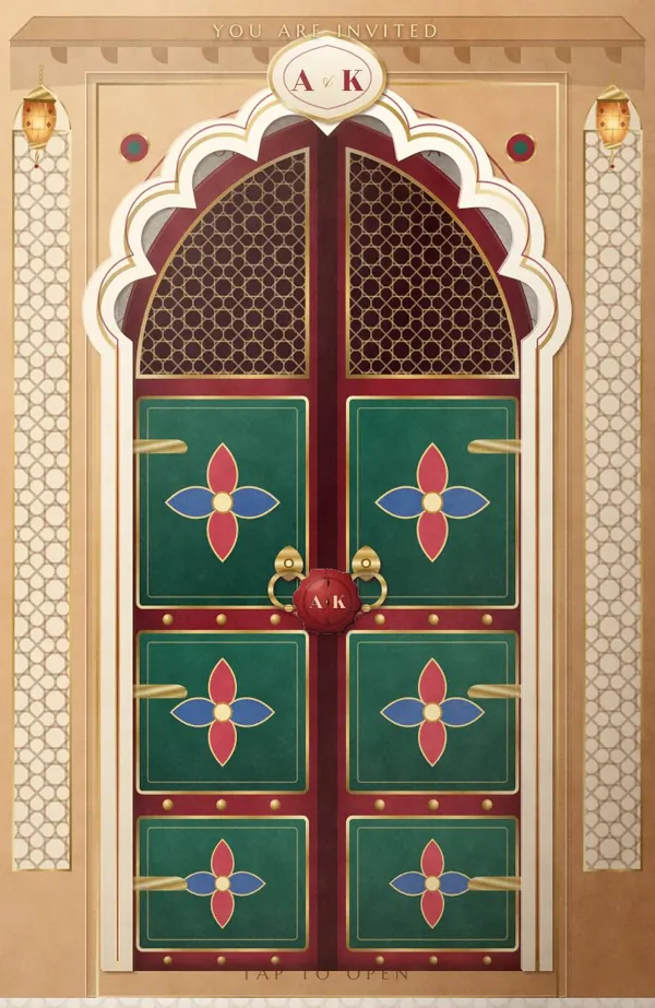 Royal Mughal invitation preview
