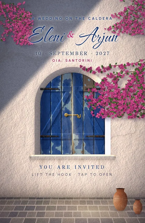 Santorini invitation preview