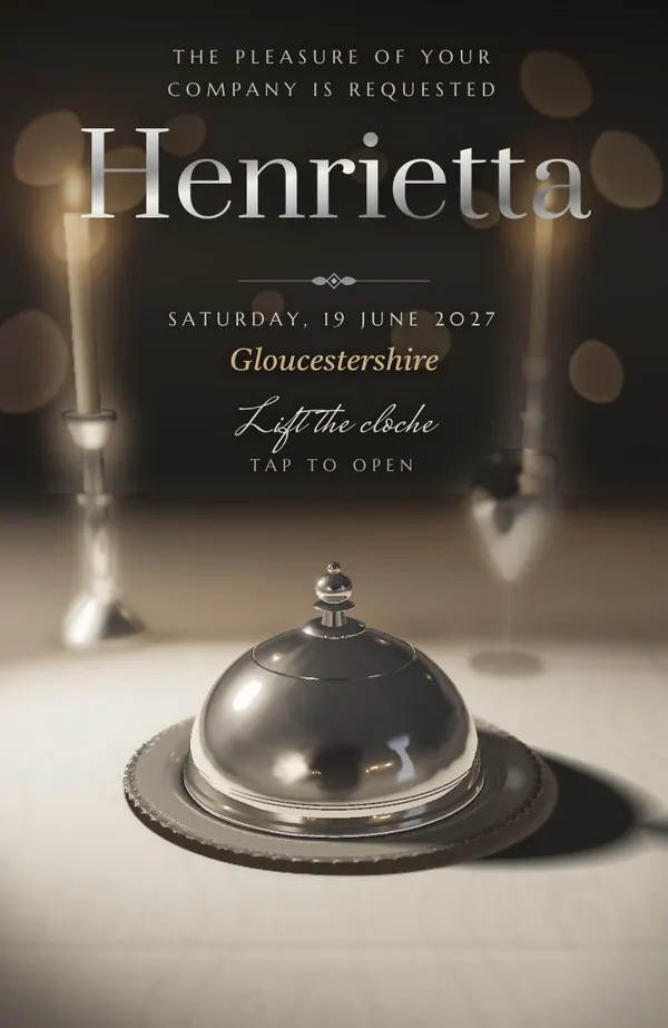 Silver Service invitation preview