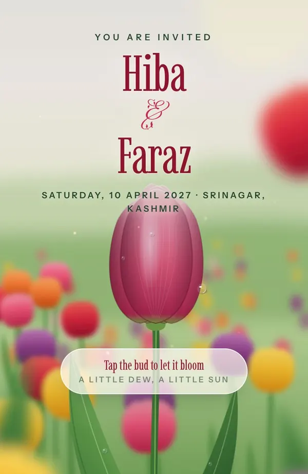 Tulip Garden invitation preview